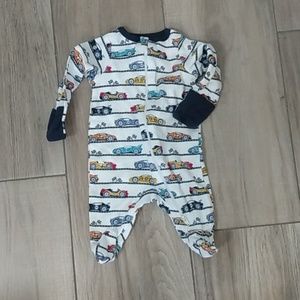 Wonder Nation Footed Pajamas with race cars